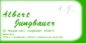 albert jungbauer business card